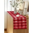 thumbnail image 5 of Table Runner 90 Inches Long for Kitchen Dining, Red Plaid Dresser Scarf Farmhouse, Dining Table Decorations for Wedding/Parties, Modern Art Checkered Farmhouse 13 x 90 In, 5 of 8