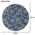 thumbnail image 6 of Pioneer Flower Floral Print Pattern Round Tablecloth 60"x60",Wrinkle Wipeable Table Cloth for Kitchen Dining Room Picnic Patio Party, 6 of 6
