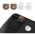 thumbnail image 2 of PlayVital Thumb Grip Caps for Steam Deck, Silicone Thumbsticks Grips Joystick Caps for Steam Deck - Chubby Bear & Smiley Bunny, 2 of 8