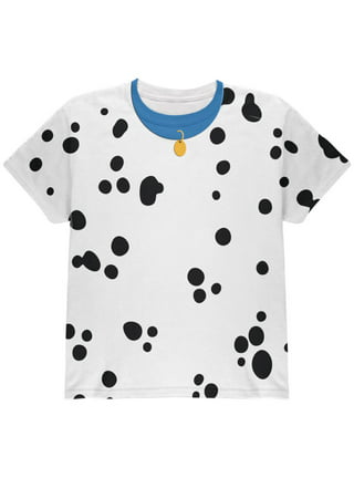 Dog Dalmatian Costume Blue Collar All Over Adult T-Shirt