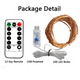 thumbnail image 5 of Cadena de lámpara de alambre de cobre con control remoto por USB, lámpara de decoración navideña para bodas, cadena de lámpara de estrella de alambre de cobre LED, 5 of 6
