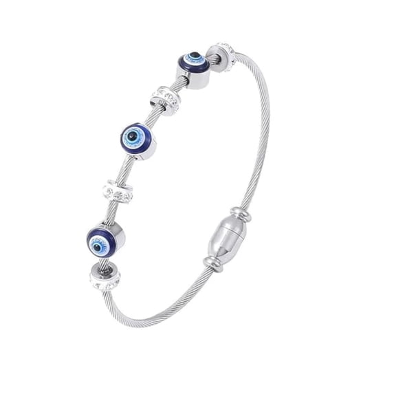 CLEO Be Bold Be You Women and Girls Evil Eye Bracelet|Anti Tarnish Bracelet|Stylish Magnet Bracelet Kada|Aesthetic Jewellery , Accessories Anti Tarnish Jewellery, Stainless Steel Bracelet Gifts