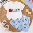 thumbnail image 2 of Tigivemen Toddler Baby Boy Summer Clothes Back To School Outfits Casual Boys 2Pcs Clothing Set White,6-12 Months, 2 of 4