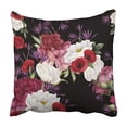 thumbnail image 1 of BSDHOME Motif Floral de Fleur Colorée avec des Roses Aquarelle Accent Vert Fleur Flore Taie d'Oreiller 20 X 20 Pouces, 1 of 1