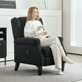 thumbnail image 2 of HOMCOM Massage Recliner Chair, Push Back Recliner Sofa with Footrest, Black, 2 of 10