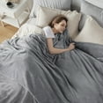 thumbnail image 6 of U by Bedsure Fleece Throw Blanket Grey, 260GSM Lightweight Fuzzy Cozy Soft Blankets And Throws, 107X89 inches, 6 of 8