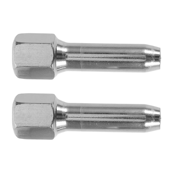 NUOLUX Steel Grease Coupler Adapter, Grey, Durable, Universal Car Fitting, Precision Tip, 2Pcs