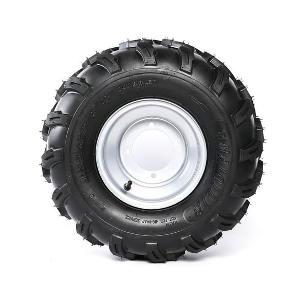 18x9.5-8 18x9.50-8 Tubeless Tire w/ 8" inch Wheel Rim 4 Bolt Pattern for ATV Quad Buggy Go Kart Lawn Mower 4 Wheelers Mini Bike Golf Cart Garden Tractor Utility Cart Turf Tires (1pc)