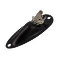 thumbnail image 4 of 4 piezas Yootones de 1/4 pulgadas mono de entrada de guitarra Jack placa de salida estilo barco cargado con tornillos compatibles con piezas de guitarra eléctrica Fender Stratocaster Strat ST (negro), 4 of 5