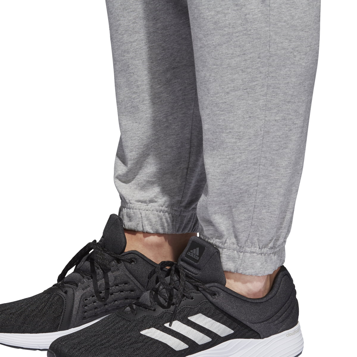 Adidas Essentials Performance Logo Pants - Medium Grey Heather/White/Black  - Mens - S
