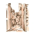 thumbnail image 2 of Vess, June Erica 12x14 Gold Ornate Wood Framed with Double Matting Museum Art Print Titled - Blush Architecture Study VI, 2 of 4