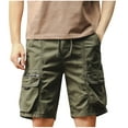 thumbnail image 2 of Fnnxeal Cargo Shorts for Men, Summer Casual Pants Big and Tall Shorts Relaxed Fit Outdoor with Pockets Casual Mens Army Green Carpenter Shorts L, 2 of 9