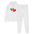 thumbnail image 1 of ZVAVZ Lady 2 Piece Outfits Sweatshirt 2025 Colorful Heart Print Sweatsuit Sets Hooded Drawstring Pullover Tops Fashion Long Pants Lounge Set Tracksuit, 1 of 6