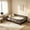 Espresso, variant on AUU Full Size Rubber Wood Floor Bed with Safety Rails, Low Profile Platform with Side Opening