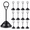 Black-2.4" X 4.7", variant on 12 Table Number Holders 12 Inch Metal Place Card Stands Tabletop Sign For Photos Menu Memo Notes Wedding Restaurant Banquet Birthday