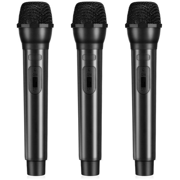 Raindrops 3pcs Prop Microphone Microphone Prop Fake Microphone Simulation Microphone Party Microphone