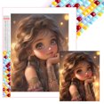 thumbnail image 1 of Con Cuentas Cuadradas 5D DIY Serie Personajes Niña Pequeña 45x55cm, 1 of 9