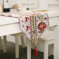 thumbnail image 1 of Xihbxyly Camino de Mesa Navideño, Tejido de Punto Rojo y Gris, Lino Resistente Al Calor, Decoración Festiva para El Hogar, Decoración para Fiestas de Invierno, Fácil de Limpiar, Tamaño 180 X 35 Cm, 1, 1 of 2