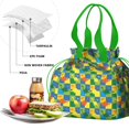 thumbnail image 4 of Colorful Cartoon Dinosaurs FlyingReptiles Pattern Drawstring Lunch Bag Women - Drawstring Lunch Bag Insulated for Work Office - Stain-Resistant Large Lunchbags for Women with Multi-Pockets, 4 of 6