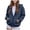 Navy, variant on WUANDIXFA Girls Zip Up Hoodie 1-14 Years Kids Fashion Oversized Sweatshirt Jacket with Pockets,Purple,13-14 Years