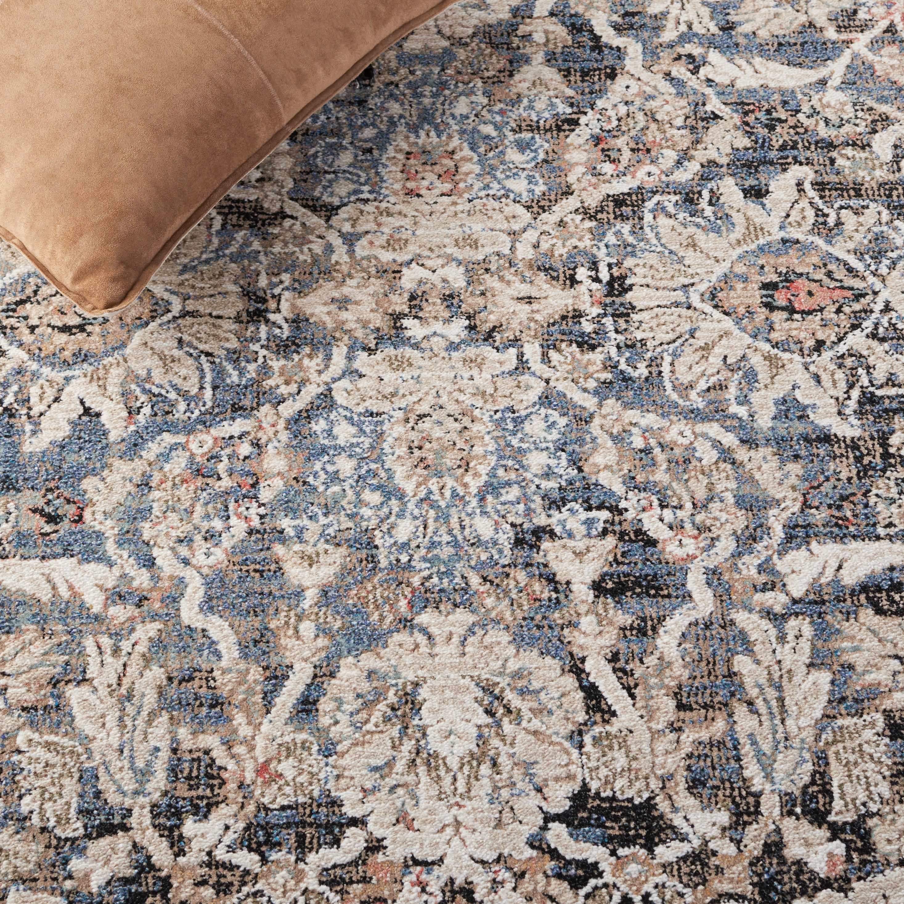SAFAVIEH Vivaldi Lennard Abstract Runner Rug, Navy/Ivory, 2'2" x 8'