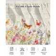 thumbnail image 5 of Spring Summer Botanical Wrap Around Bed Skirts for Queen Bed 16" Drop, Bed Skirt with Adjustable Elastic Belt Dust Ruffle Bed Valance for Bedroom Hotel Luxury Butterfly Floral Vintage Bed Frame Cover, 5 of 7