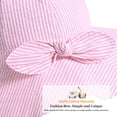 thumbnail image 3 of Gorro de sol para niña DANMY de 2 a 3 años a rayas rosas UPF 50+, 3 of 7