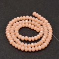 thumbnail image 2 of 1Strand Faceted Rondelle Glass Beads Strands Light Salmon 6x4mm Hole: 1mm 99pcs/strand 17.7 inch, 2 of 2