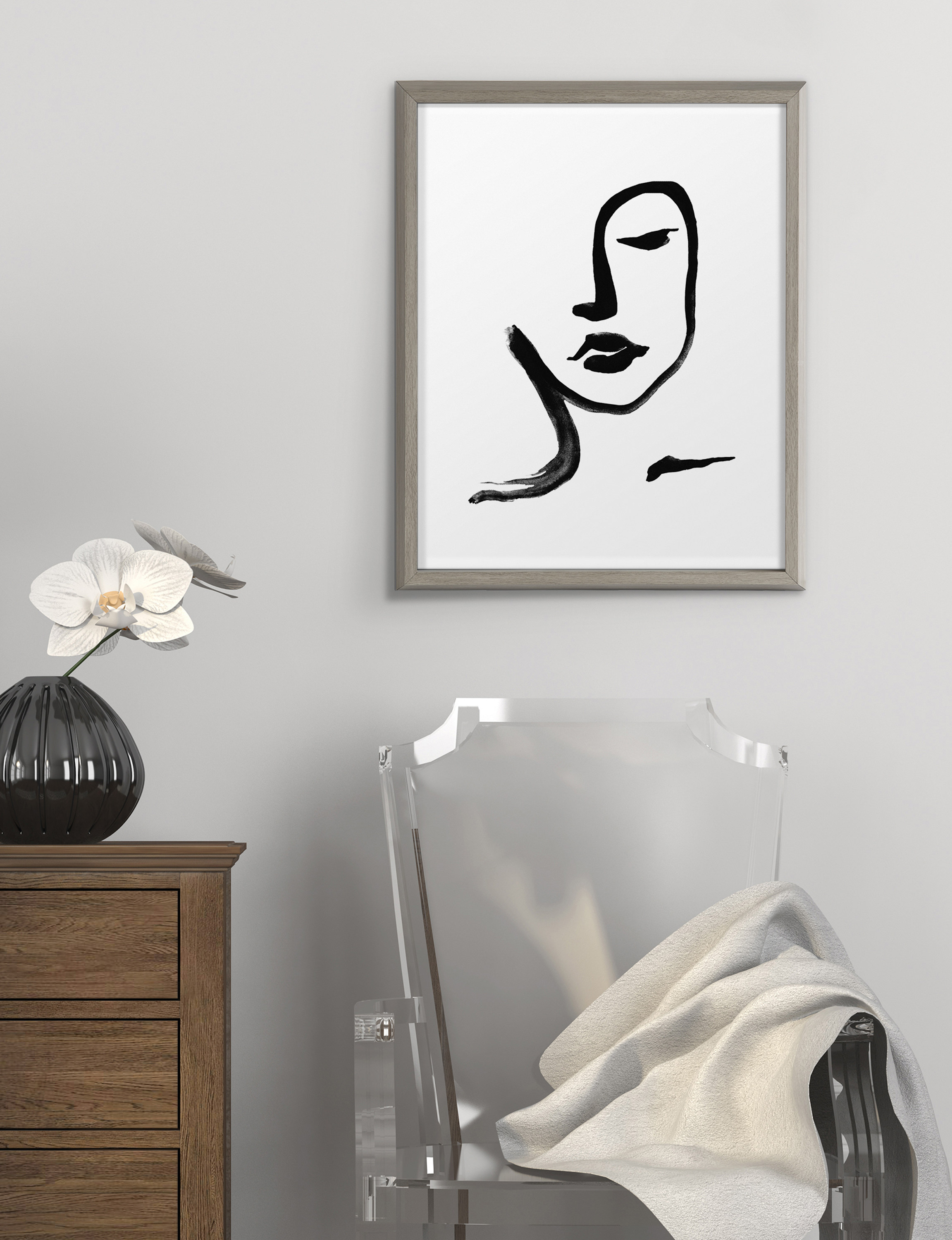 Kate and Laurel People Framed Canvas Art Print, 16" x 20", by Viola Kreczmer