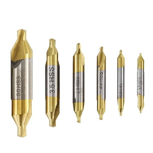 Riwesomey Juego de 6 brocas centrales de 1,0-5,0mm, brocas para agujeros para carpintería, herramientas de localización de avellanado profesional para el Artesanía Tipo 2 Riwesomey TO001444-02