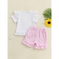 thumbnail image 5 of BemeyourBBs Toddler Baby Girl Summer Clothes Turtle Outfits Cute Turtle Embroidered Short Sleeve T Shirt Tops Elastic Waist Ruffle Plaid Shorts 2Pcs Clothes Set, 5 of 9
