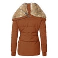 thumbnail image 2 of Winter Women Wool Warm Jacket Hooded Zipper Coat Outwear, 2 of 5