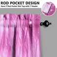 thumbnail image 3 of Watercolor Pink Oil Painting Kitchen Curtains - Vintage Tier Cafe Curtains for Bathroom Living RV Rod Pocket Window Drapes 36 Inch 2 Panels Set 28"x36" Window Treatment Tiers, 3 of 4