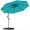 Turquoise, variant on Costway 10 FT Solar Offset Hanging Umbrella Patio Cantilever Umbrella with 32 LED Lights Turquoise