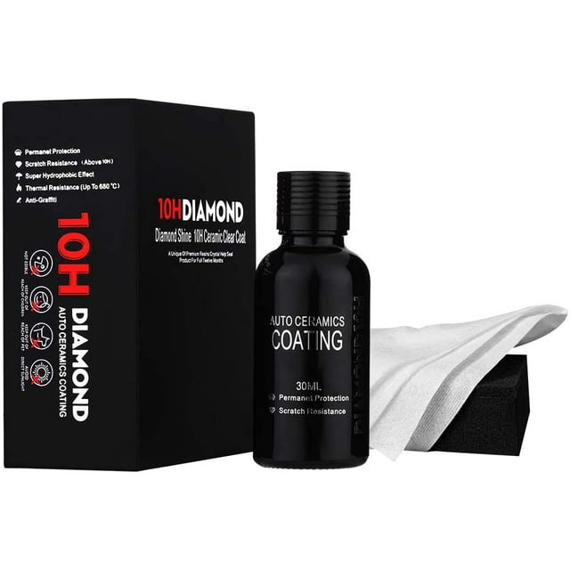 10H Ceramic Coating, Upgraded Version Polish High Gloss Anti Scratch Car Kit Liquid Nano Ceramic Coating