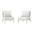 thumbnail image 2 of WestinTrends Avalon Outdoor Patio HDPE Loveseat Sofa with Patio Cushions, White/White, 2 of 5