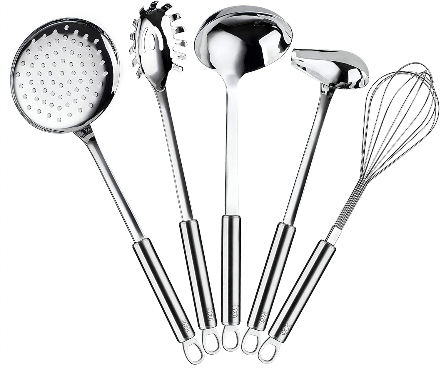 Choice 2-Piece Hollow Stainless Steel Handle Cake Serving Utensils Set