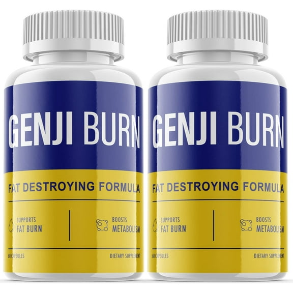 (2 Pack) Genji Burn - Keto Weight Loss Formula - Energy & Focus Boosting Dietary Supplements for Weight Management & Metabolism - Advanced Fat Burn Raspberry Ketones Pills - 120 Capsules
