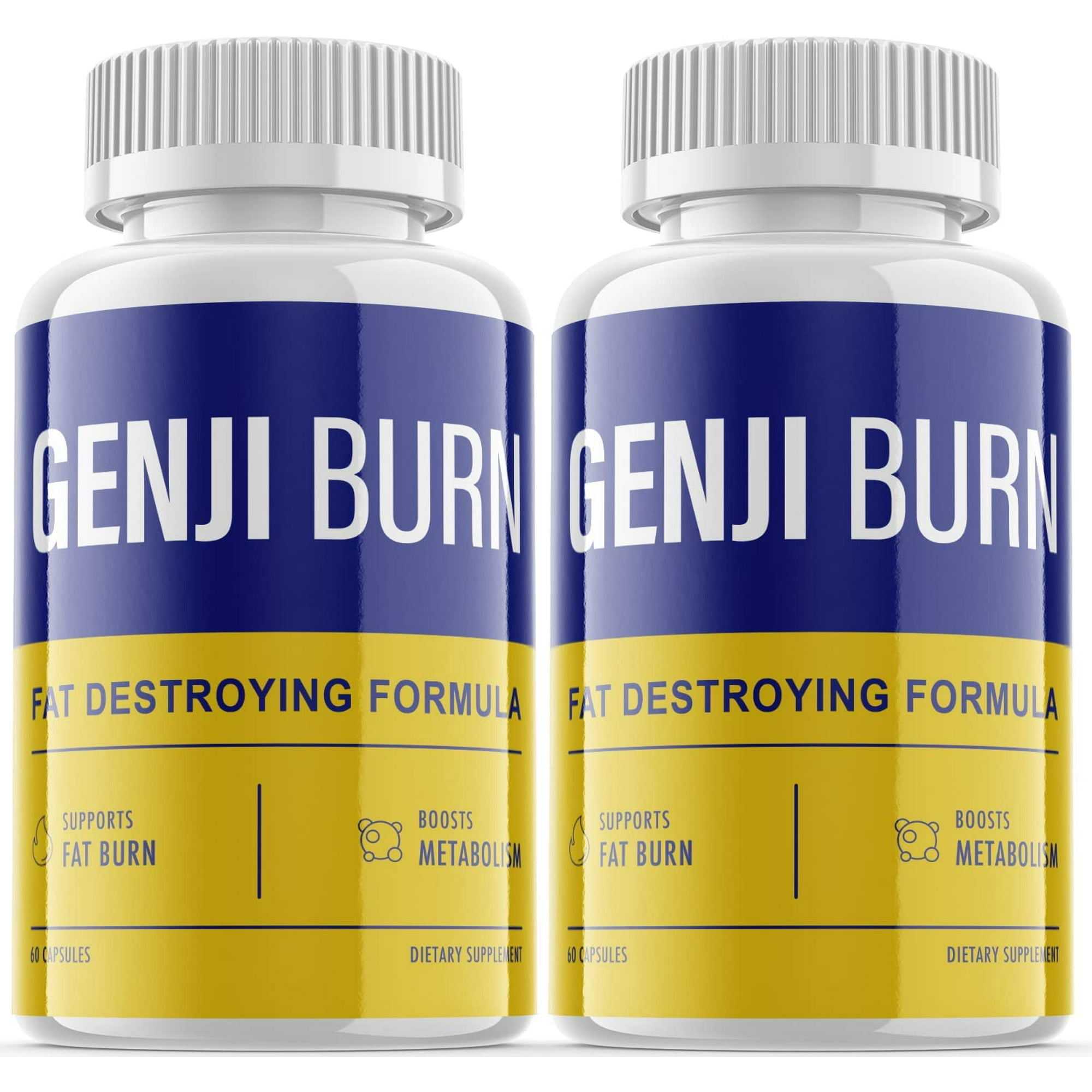 (2 Pack) Genji Burn - Keto Weight Loss Formula - Energy & Focus Boosting Dietary Supplements for Weight Management & Metabolism - Advanced Fat Burn Raspberry Ketones Pills - 120 Capsules