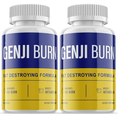 (2 Pack) Genji Burn - Keto Weight Loss Formula - Energy & Focus Boosting Dietary Supplements for Weight Management & Metabolism - Advanced Fat Burn Raspberry Ketones Pills - 120 Capsules