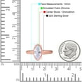 thumbnail image 4 of Rose Tone, Simulated Cubic Zirconia Size-5 Art Deco Solitaire Marquise Engagement Ring Bezel 925 Sterling Silver, 4 of 7