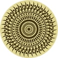 thumbnail image 1 of Ahgly Company Indoor Round Patterned Dark Bronze Brown Area Rugs, 3' Round, 1 of 6