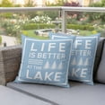 thumbnail image 2 of 2 Pack Outdoor Waterproof Throw Pillow Covers,Summer Life Lake Quote Decorative Square Pillow Case Patio Pillowcases for Chair Couch Sofa 16x16in, 2 of 9