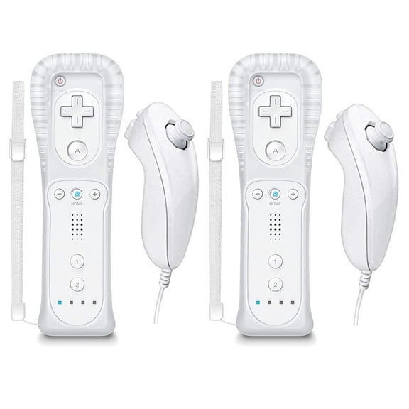 Wii Remote with Nunchuck, Wii Controller with Nunchuck, Compatible with Nintendo Wii/Wii U, 2 Pack