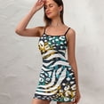 thumbnail image 3 of Ladies Elegant Sling Sleeveless Sexy Dress zebra-stripe, 3 of 6