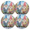 thumbnail image 2 of Ryvnso Cute Gnome Butterflies Round Plate Mats Dining Table Placemat 1 Piece for Holiday Decoration, 2 of 7
