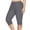 Grey, variant on Women's Swim Capris Pants Quick Dry Modest Swimsuits High Waist Swim Briefs Beach Shorts Ruched High Cut Full Coverage Knee Length Tankini Swim Shorts Upf 50+ Bathing Suit Bottoms Beach Pants
