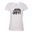 thumbnail image 2 of Plaid Paisley Retro Vintage Rhino Animal Lover Womens Graphic T-Shirt, White, 2XL, 2 of 4