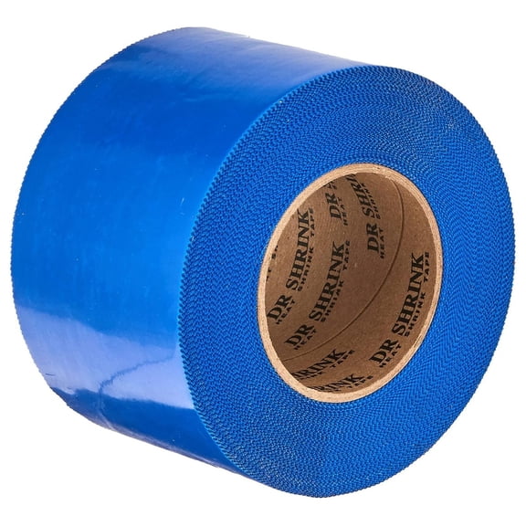 DS-704BP Blue Heat Shrink Tape Pinked - 4" x 180'