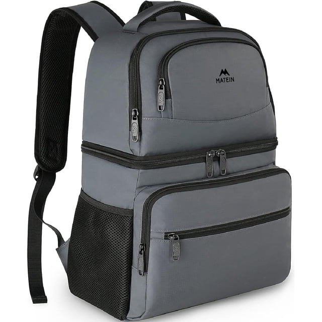 Cooler Backpack,26 Cans Insulated Lunch Backpack for Men Women,Leakproof Double Layer Lunch Cooler Bag, Lightweight Camping Backpack with Cooler Compartment,Gifts for Beach, Hiking, Car